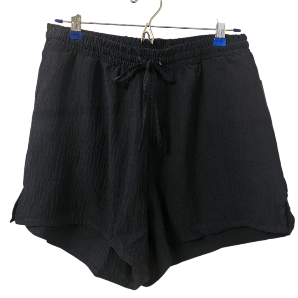 Navy Blue Magazine Women's Solid Basic Drawstring Shorts